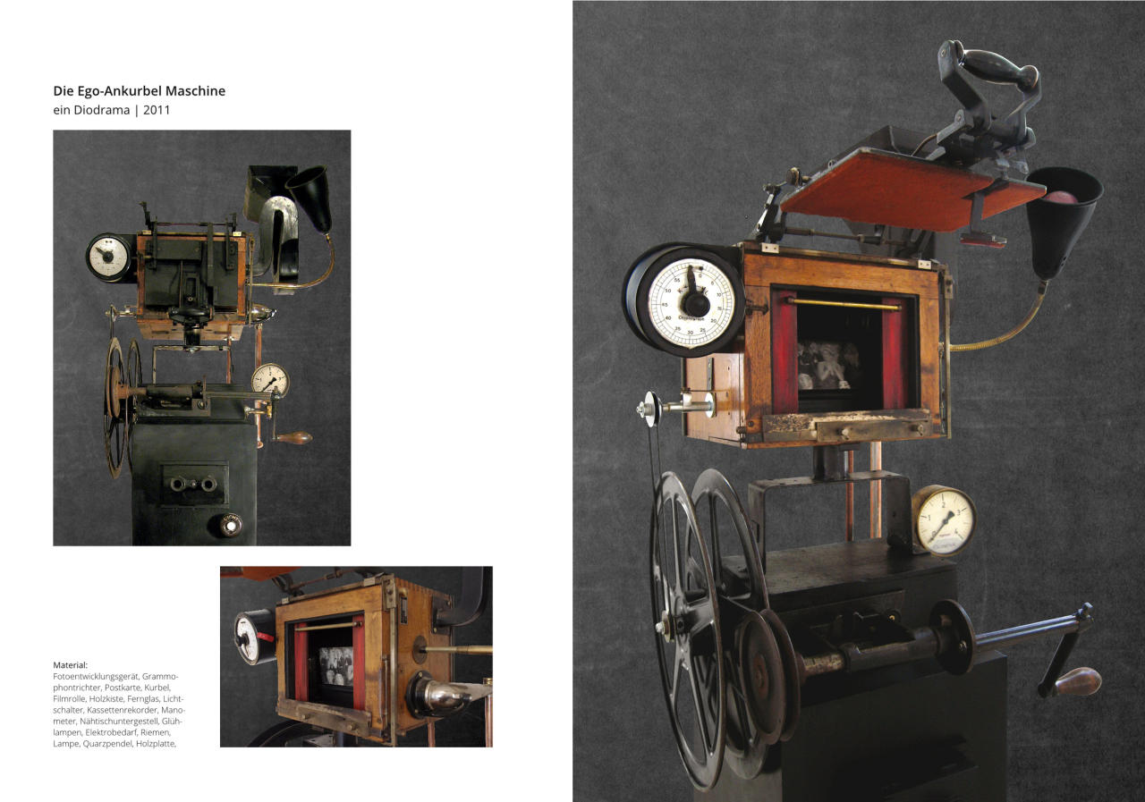Pressebild, Doppelseite, Ego-Ankurbel-Maschine