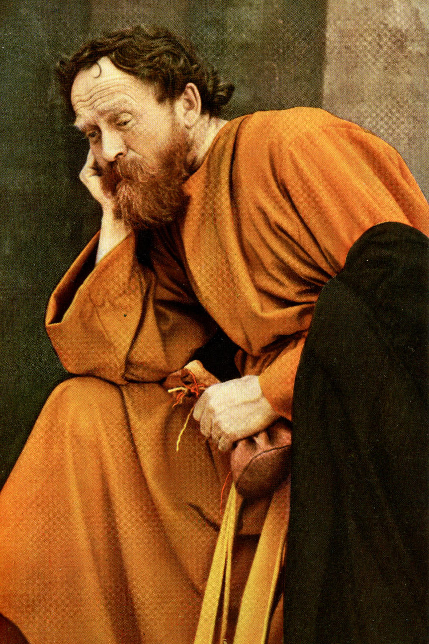 Judas - Aus der offiziellen farbigen Postkarten-Serie der Passionsspiele Oberammergau 1922