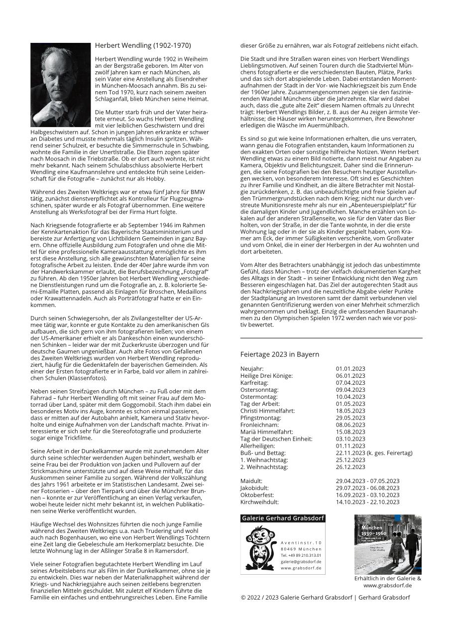 Best Of - Kalender München 2023 - Historisches München - H. Wendling