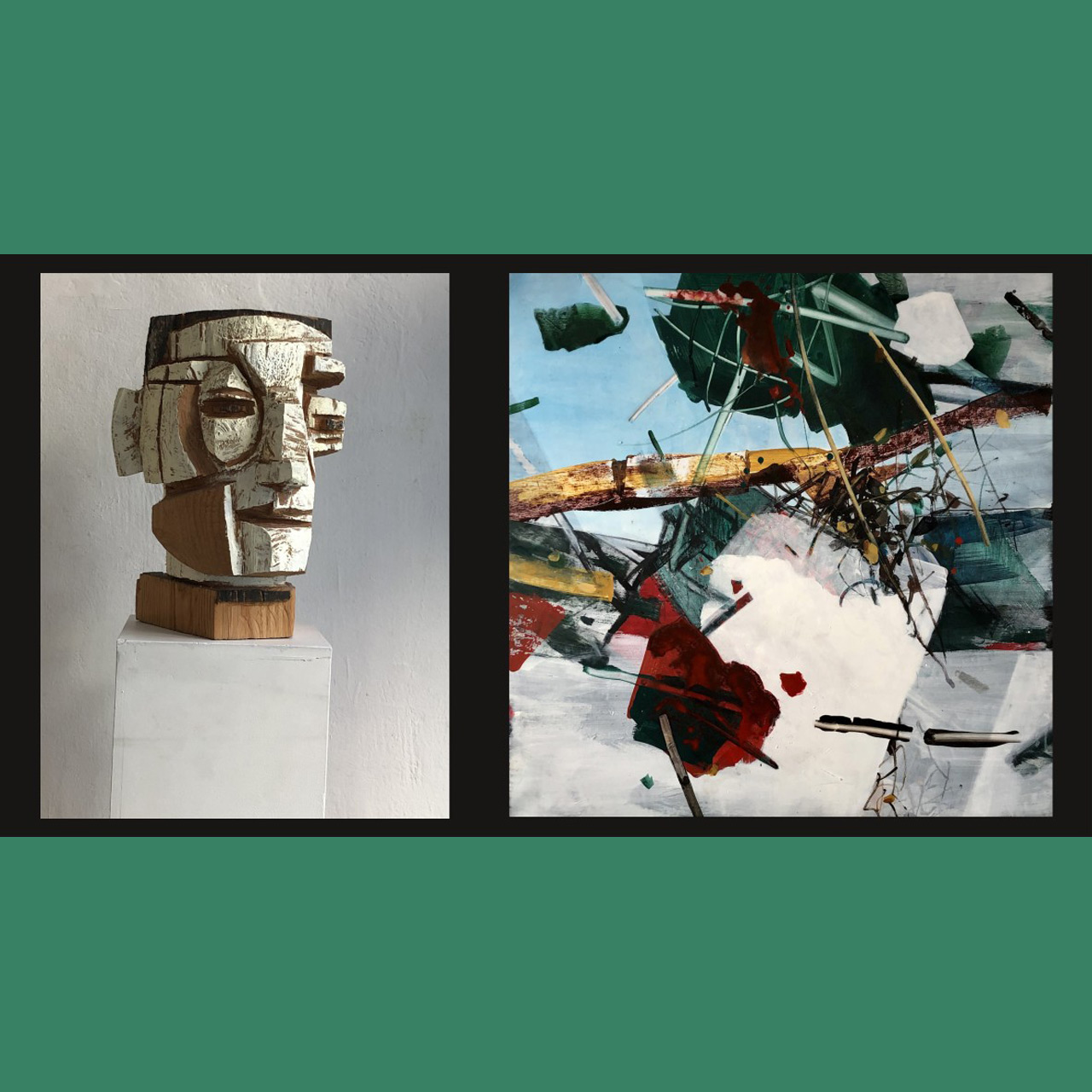 Peter Kobierski und Lothar Kaspar Wurm „Holz & Leinwand“.