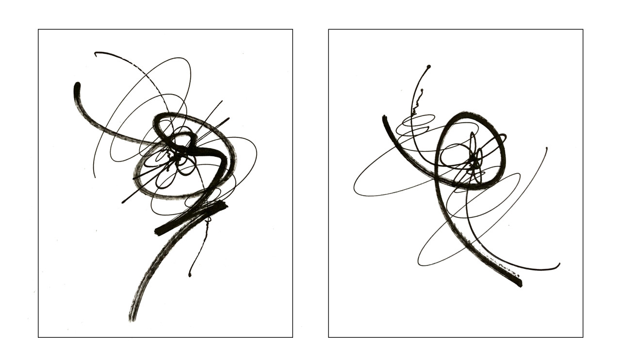 Zwei halbe kleine wilde Gedanken: Bild in einer graffiti-verwandten Bildsprache, von David Dott