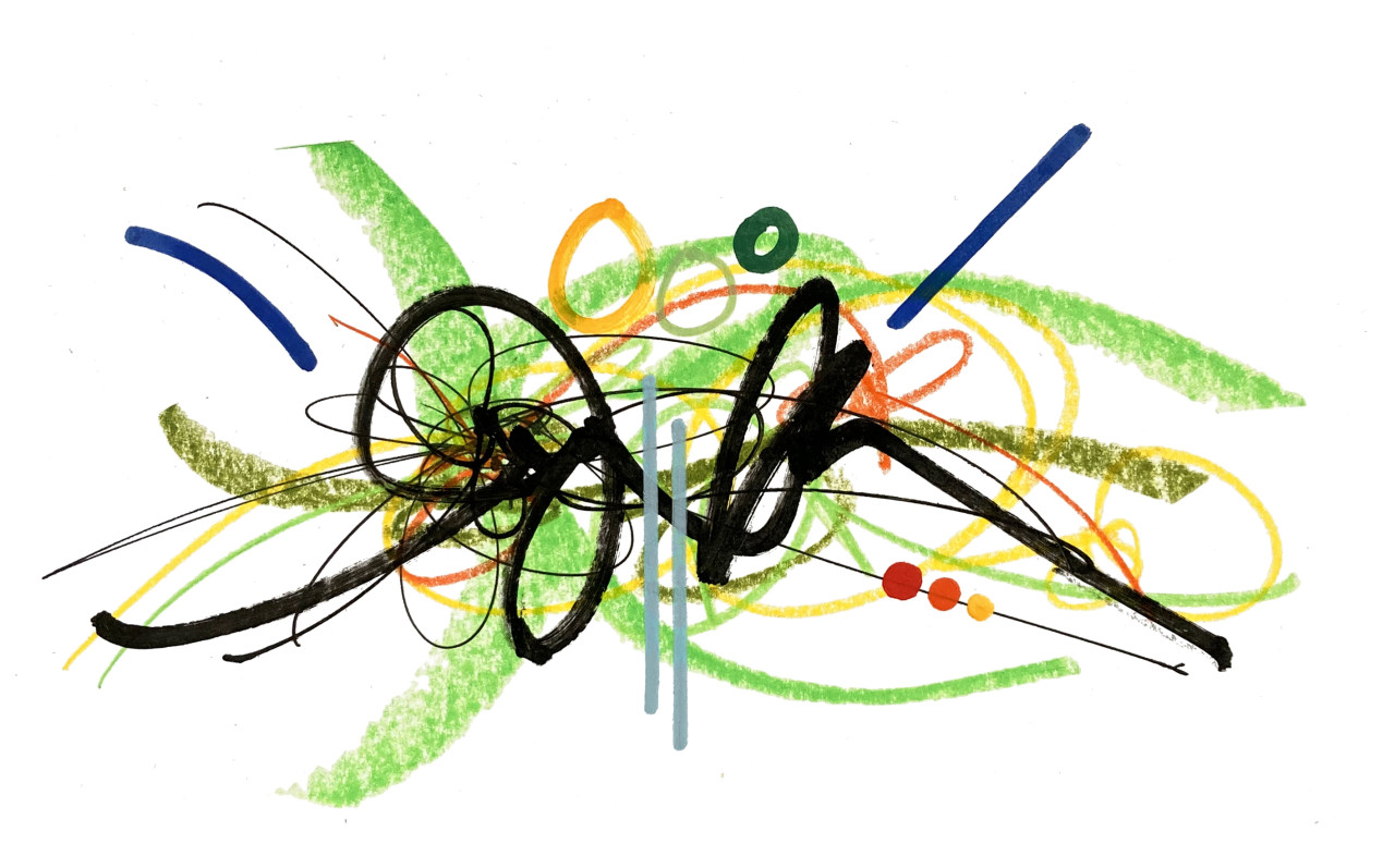 winzige wilde Gedanken in Farbe 30:  Bild in einer graffiti-verwandten Bildsprache, von David Dott