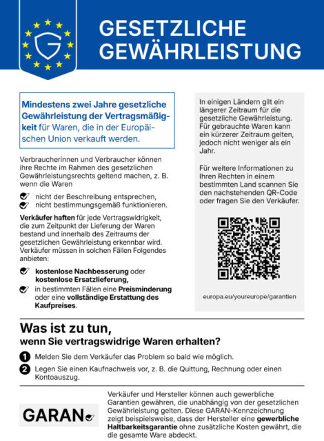 Gesetzliche Gewährleistung